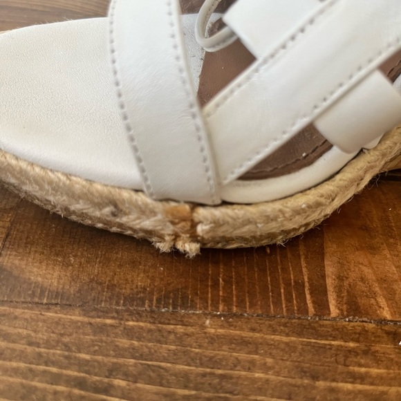 Aquazurra Amazon Leather Lace Up Wedge Sandals 9.5/ 39.5 - Picture 10 of 11